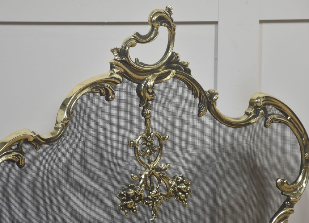 Ornate Brass Fire Screen View II