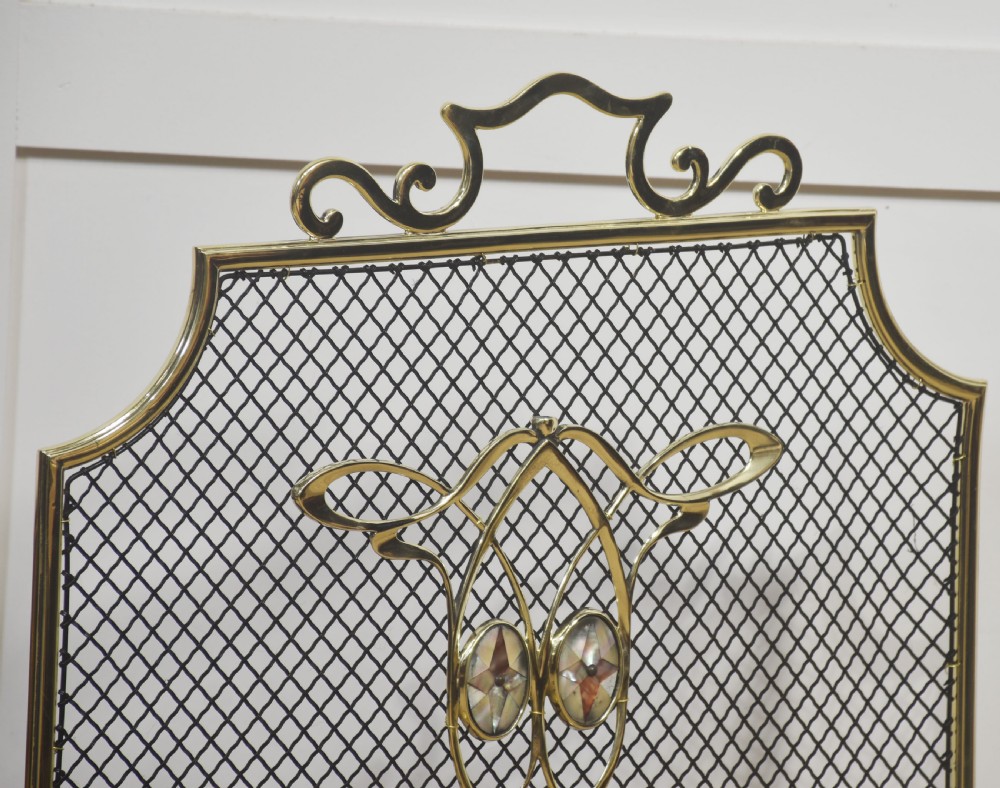 Decorative Brass Fireplace Screen View V