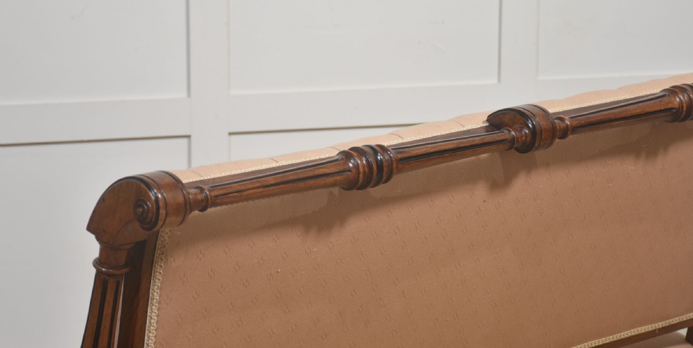19th Century Upholstered Walnut Settee View XIII