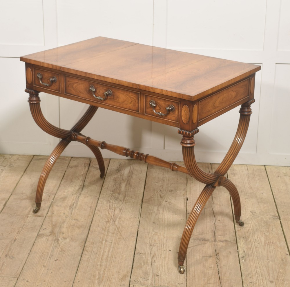 Regency-Style Rosewood Inlaid Games Table View V