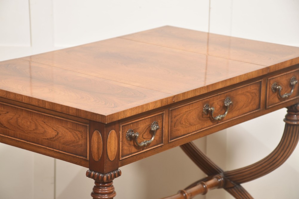Regency-Style Rosewood Inlaid Games Table View VII