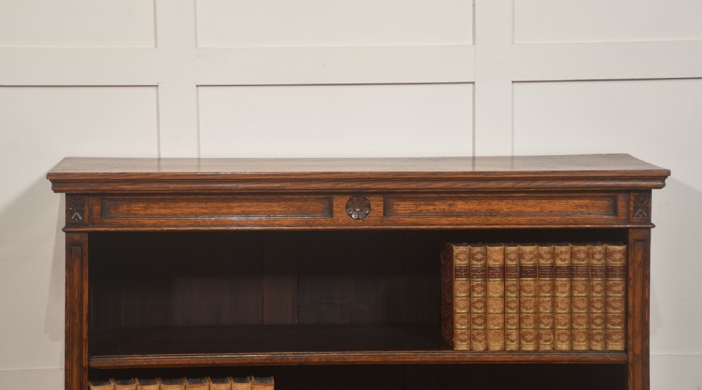 Late 19th Century Solid Oak Open Bookcase View II