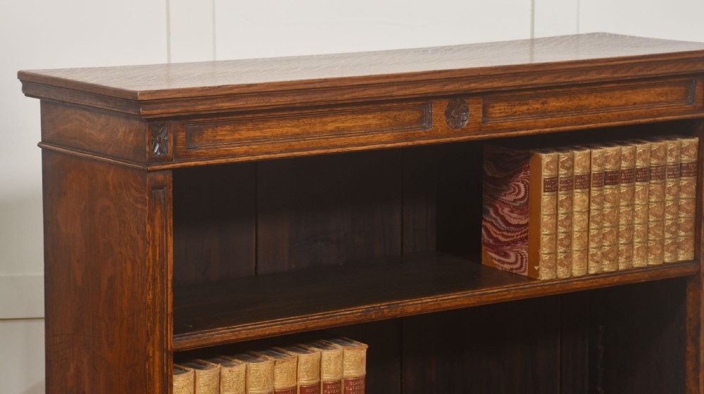 Late 19th Century Solid Oak Open Bookcase View V