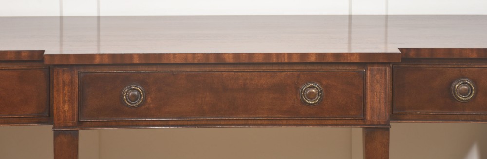 Mahogany Breakfront Three-Drawer Side Table View V