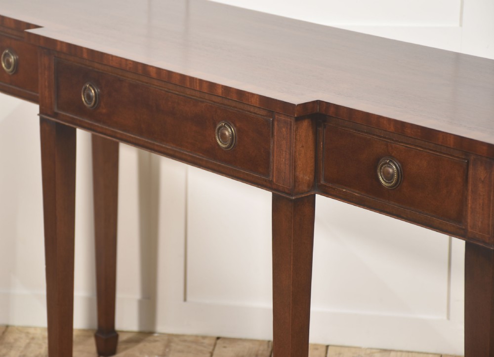 Mahogany Breakfront Three-Drawer Side Table View VIII
