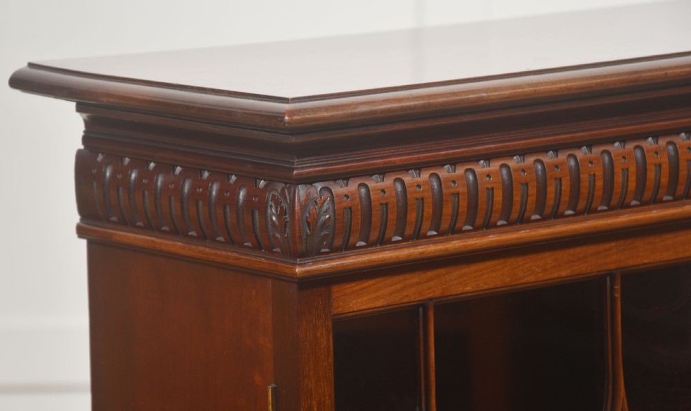 Georgian Style Mahogany Breakfront Glazed Bookcase View XIV