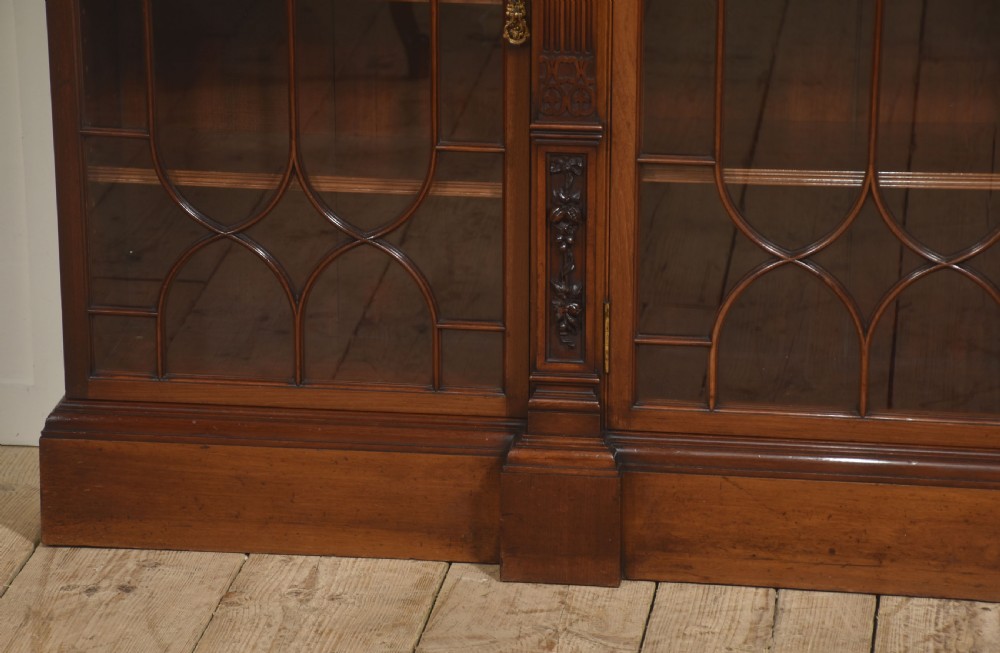 Georgian Style Mahogany Breakfront Glazed Bookcase View XVIII