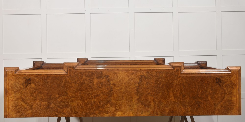 Exceptional Burr Walnut Breakfront Bookcase View XVIII