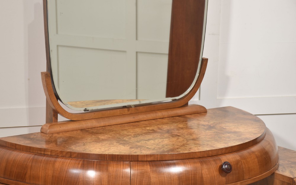 Art Deco Burr Walnut Dressing Table View V