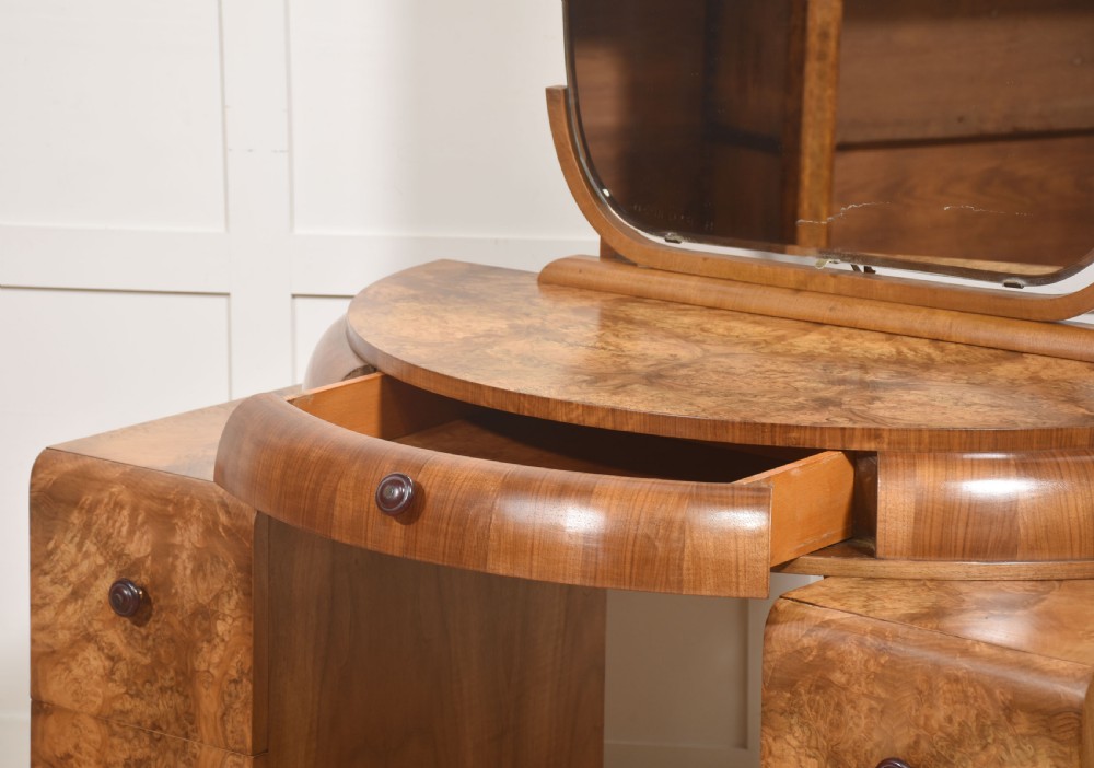Art Deco Burr Walnut Dressing Table View XIII