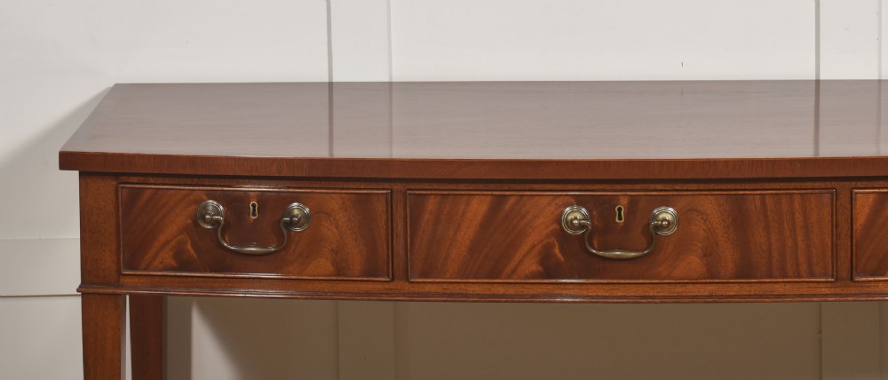 Georgian Style Mahogany Three-Drawer Console Table View II