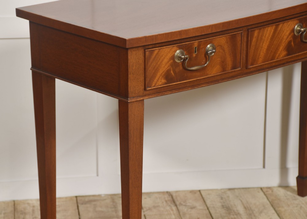 Georgian Style Mahogany Three-Drawer Console Table View VI