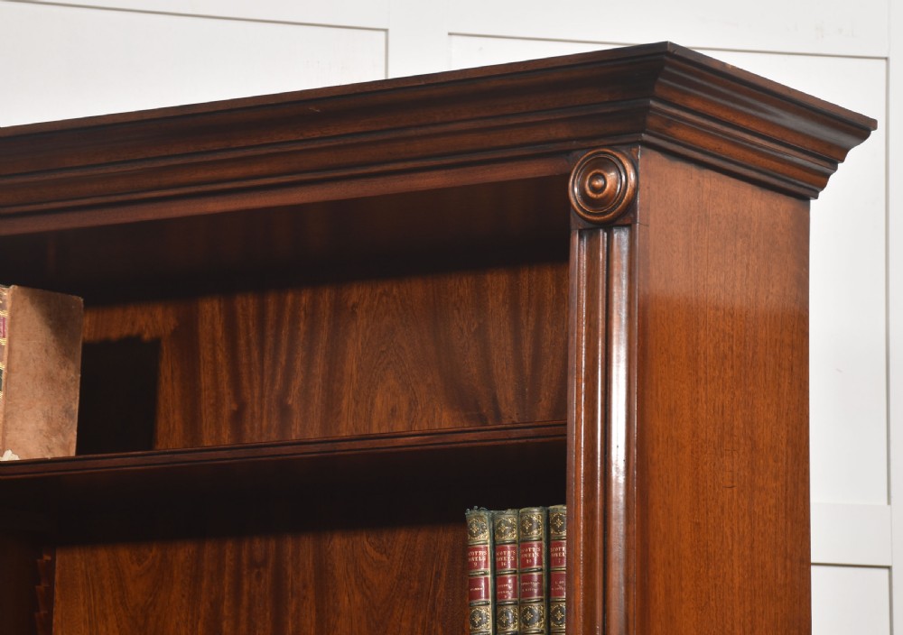 Pair Of Tall Mahogany Open Bookcases View VI