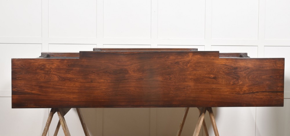 Large Regency Period Rosewood Breakfront Open Bookcase View XVI
