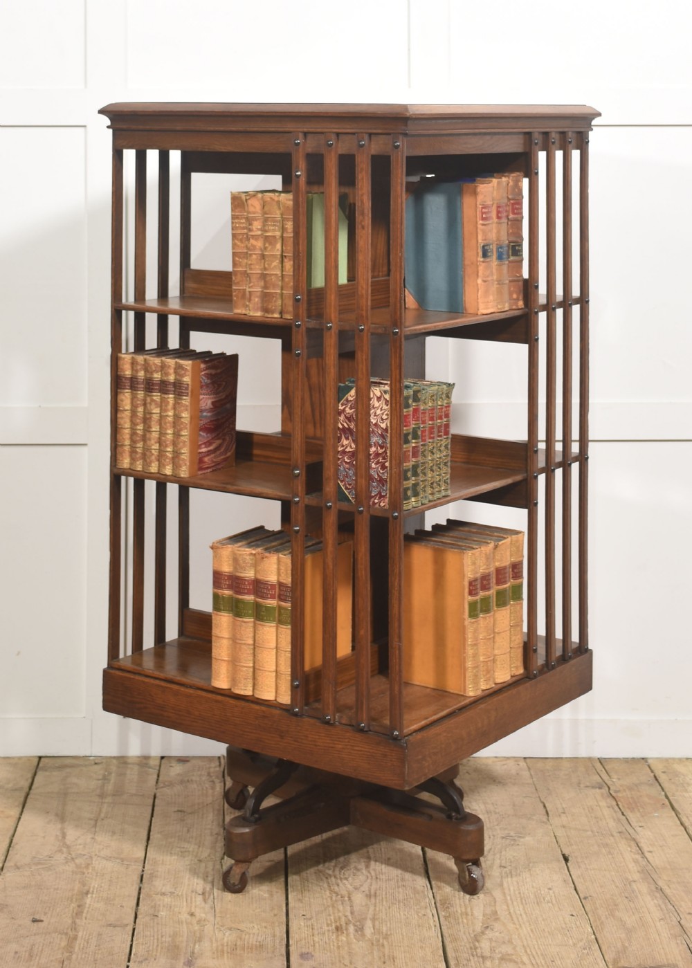 Late 19th Century Oak Revolving Bookcase By Trubner & Co