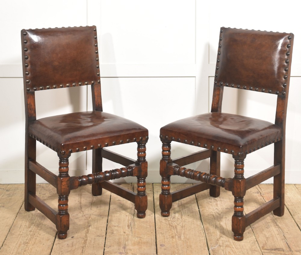 Set Of Eight Early 20th Century Oak Dining Chairs View IV