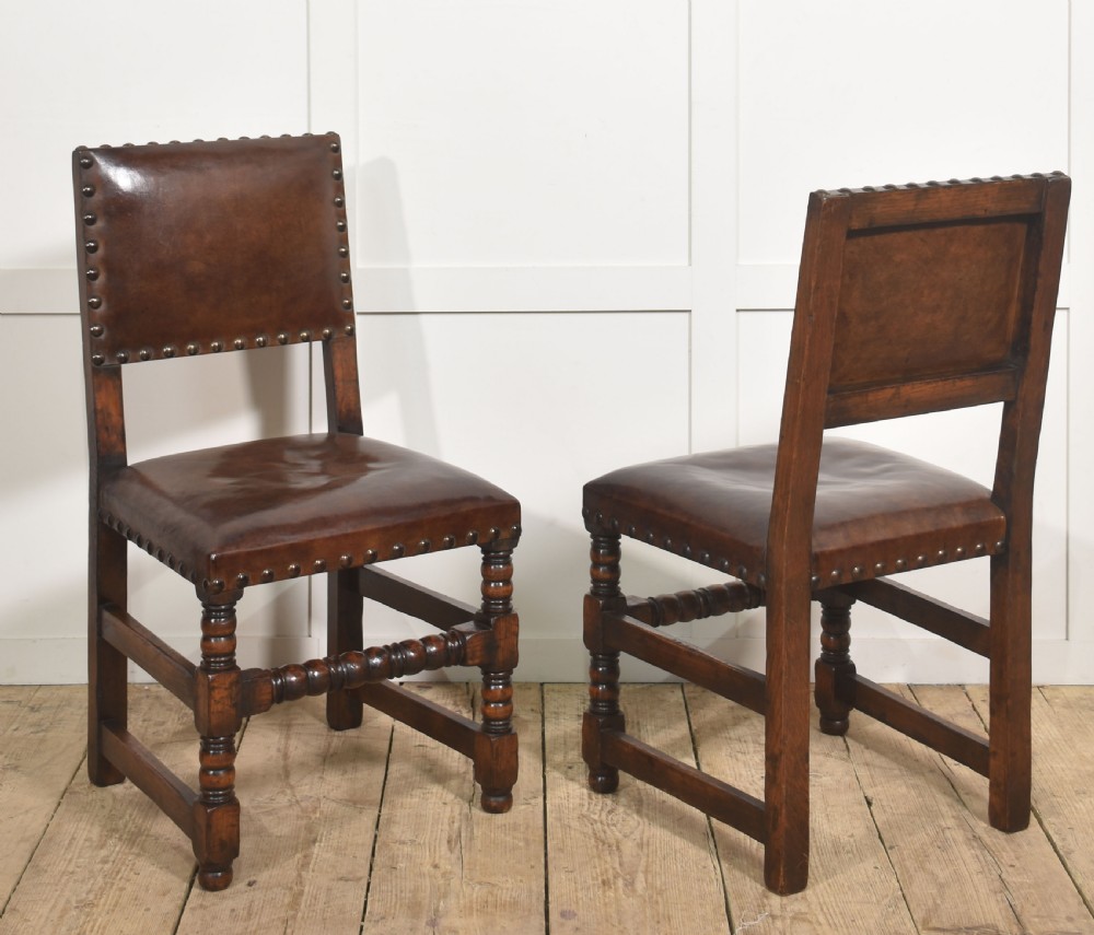 Set Of Eight Early 20th Century Oak Dining Chairs View IX