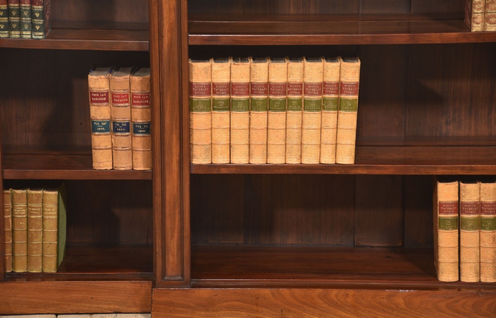 Mahogany Breakfront Open Bookcase View II