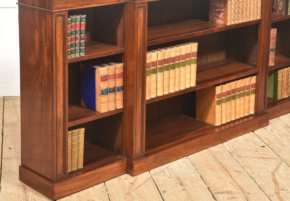 Mahogany Breakfront Open Bookcase View VII