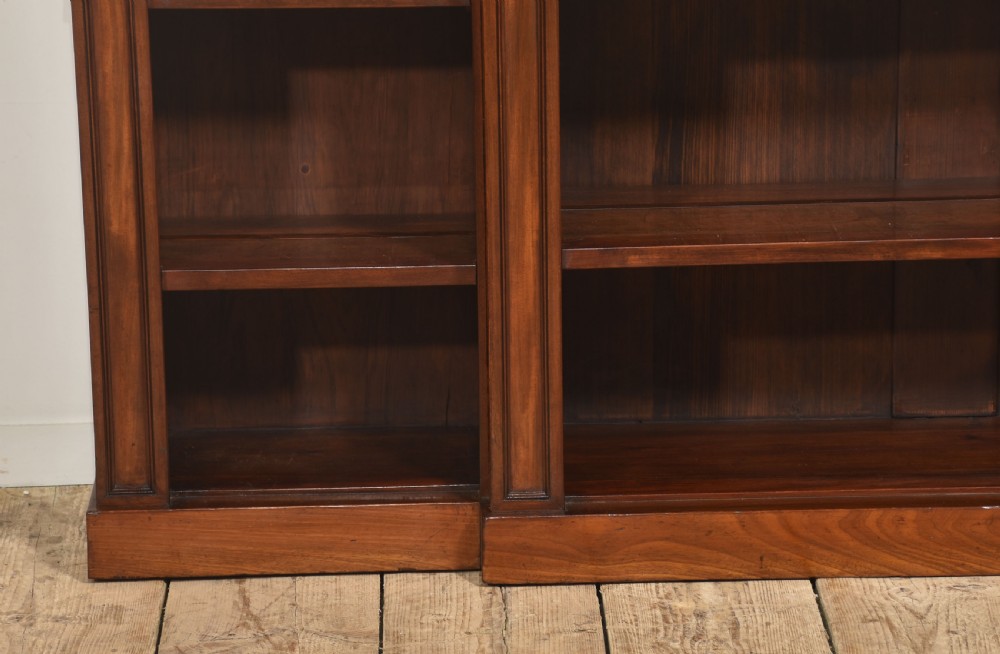 Mahogany Breakfront Open Bookcase View XI