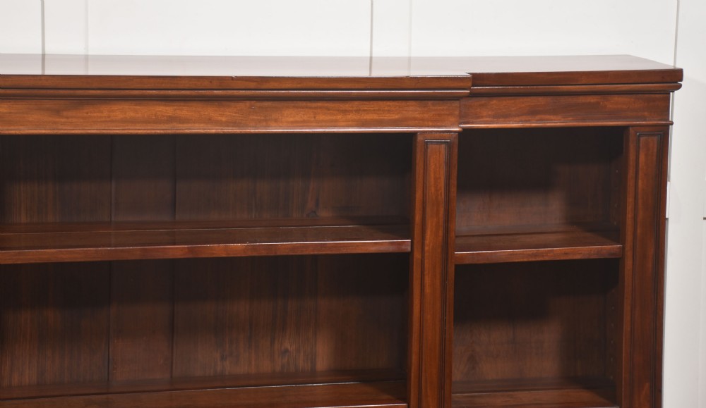 Mahogany Breakfront Open Bookcase View XII