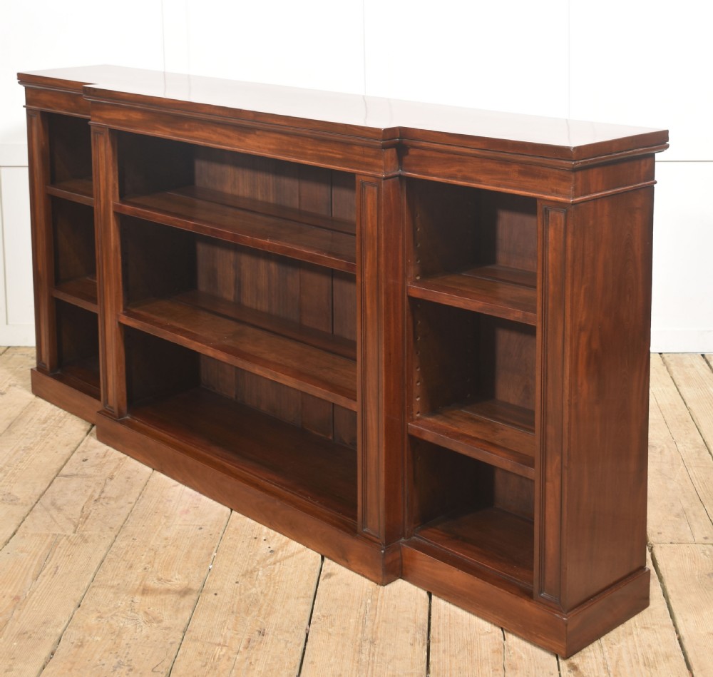 Mahogany Breakfront Open Bookcase View XIII