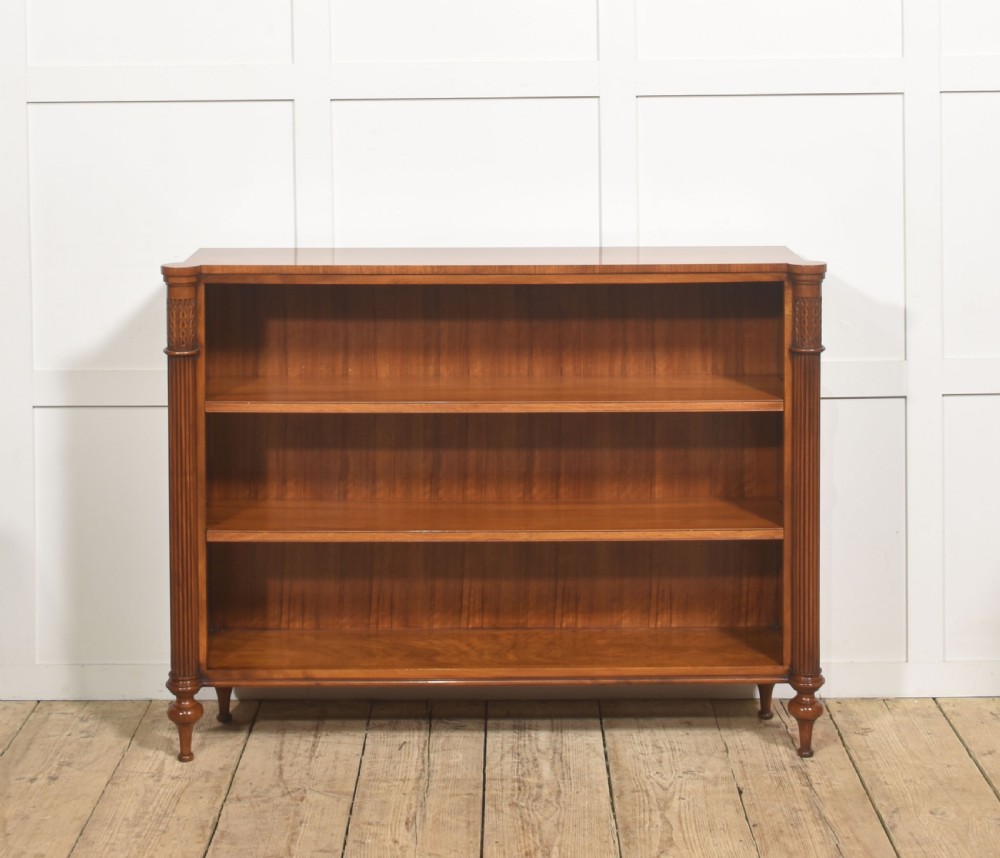Walnut Open Bookcase With Adjustable Shelves View IX