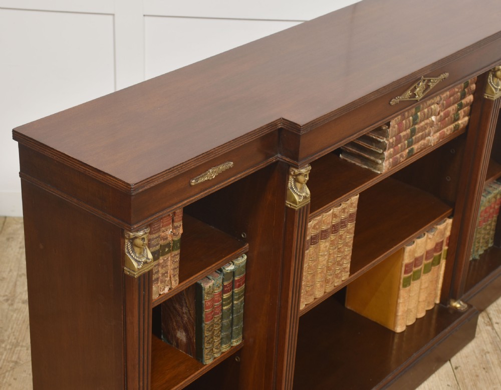 Fine Quality Regency Revival Mahogany Open Bookcase View VI