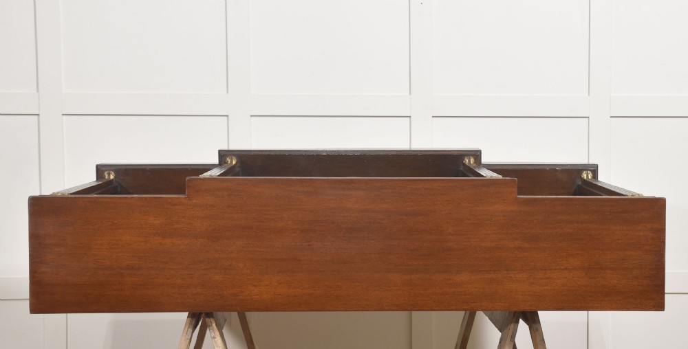 Fine Quality Regency Revival Mahogany Open Bookcase View XIII