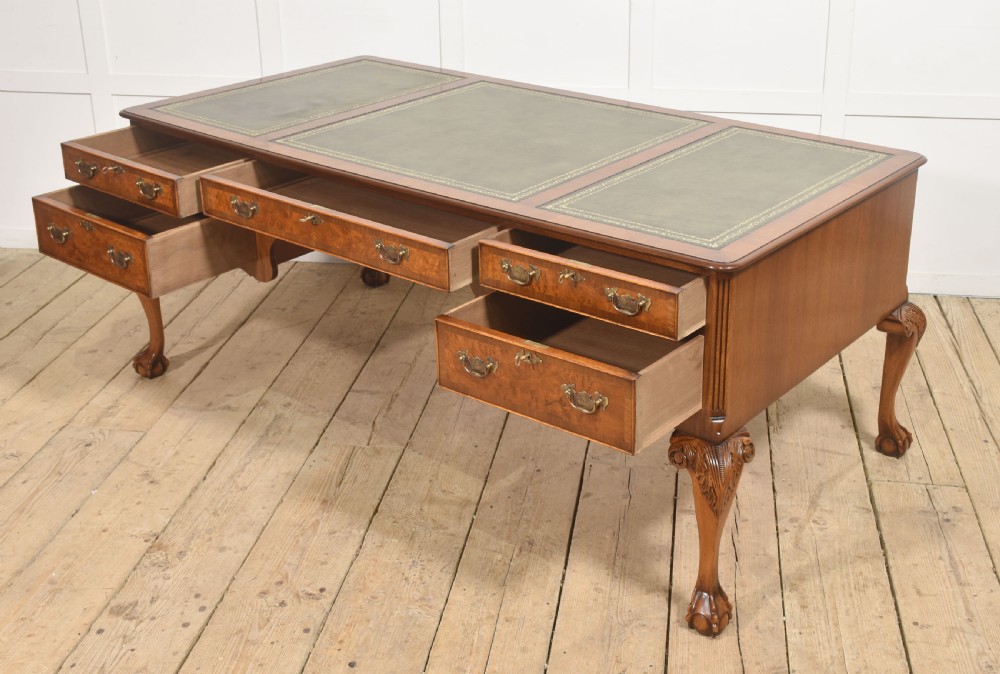 Fine Quality Burr Walnut Writing Table View IX