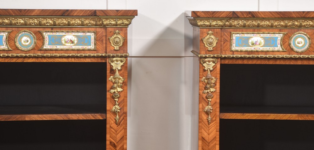 Pair Of Exceptional Kingwood And Tulipwood Open Bookcases View XI