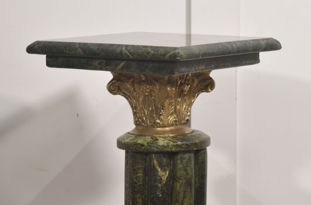 Pair Of Classical Style Verde Antico Marble Pedestals View IV