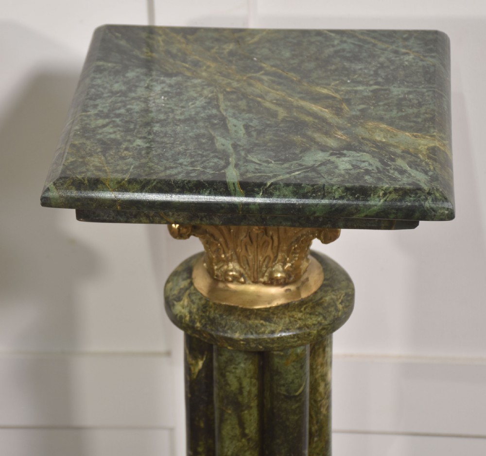 Pair Of Classical Style Verde Antico Marble Pedestals View IX