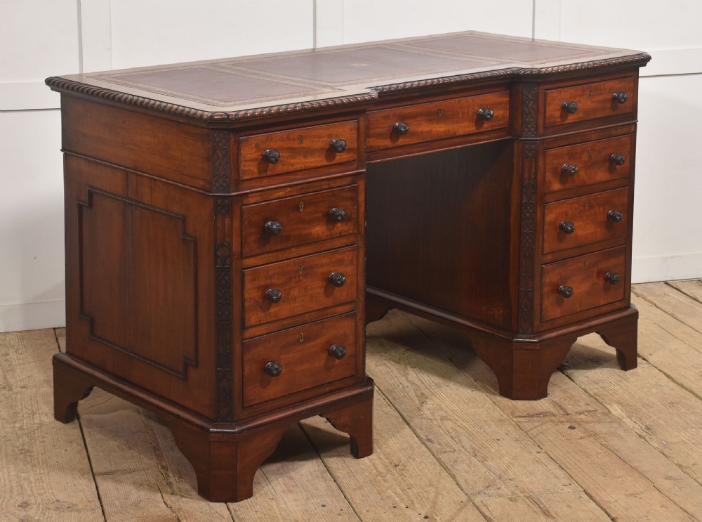 Mahogany Pedestal Desk View II