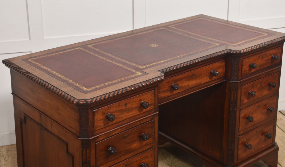 Mahogany Pedestal Desk View III