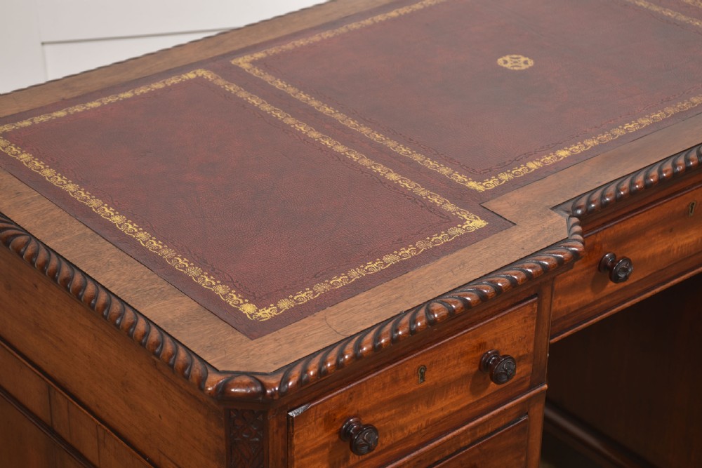 Mahogany Pedestal Desk View IV