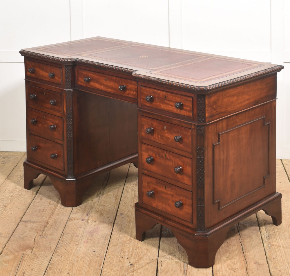 Mahogany Pedestal Desk View V