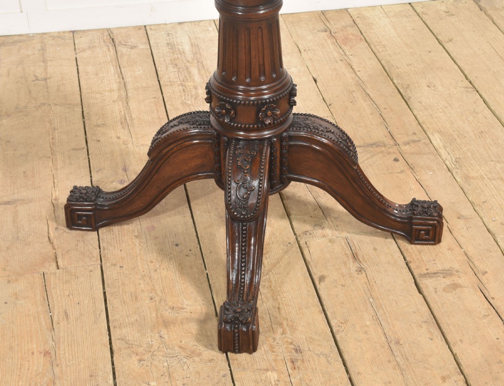 Large Regency Revival Triple-Pedestal Mahogany Dining Table View XI
