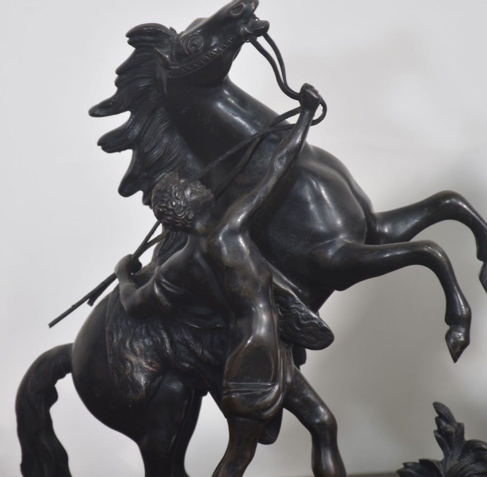 Pair Of Late 19th Century Bronze Figures Of The Marly Horses, After Guillaume Coustou View IV