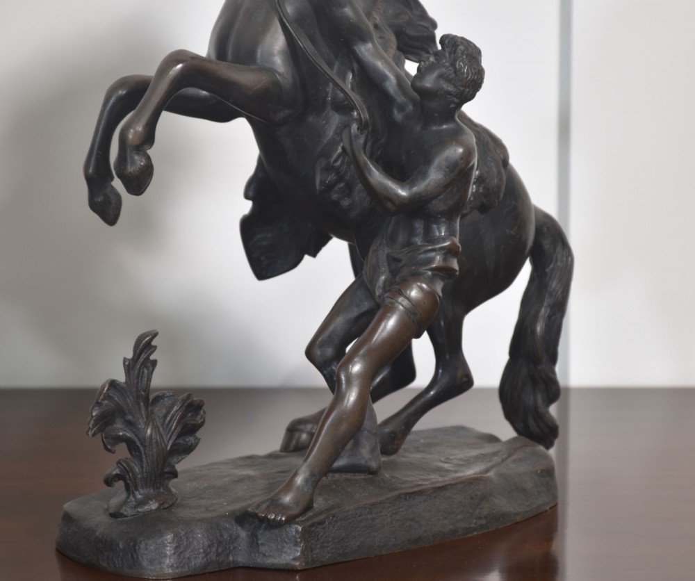 Pair Of Late 19th Century Bronze Figures Of The Marly Horses, After Guillaume Coustou View VI