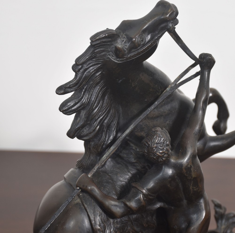 Pair Of Late 19th Century Bronze Figures Of The Marly Horses, After Guillaume Coustou View XII