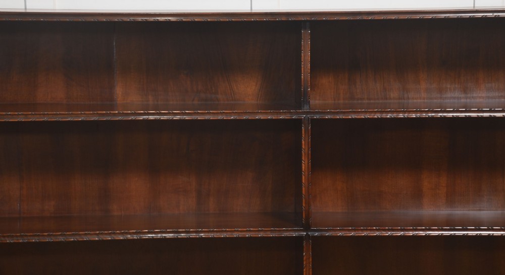 Large Walnut Stepped Open Bookcase View IV