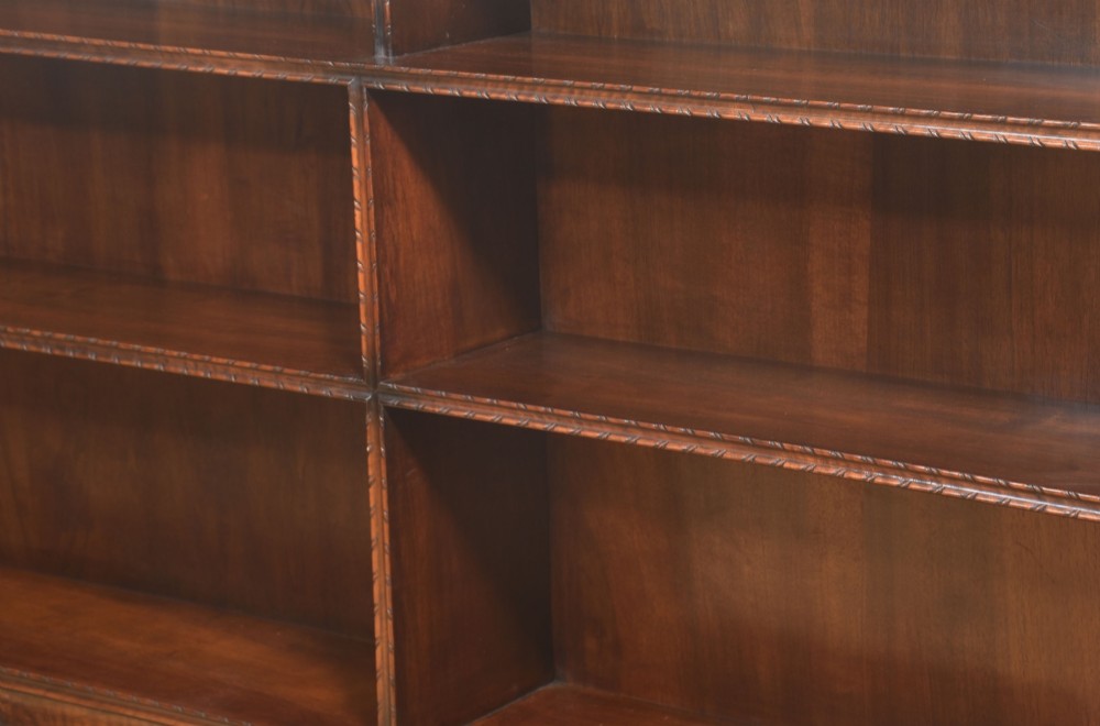 Large Walnut Stepped Open Bookcase View VI