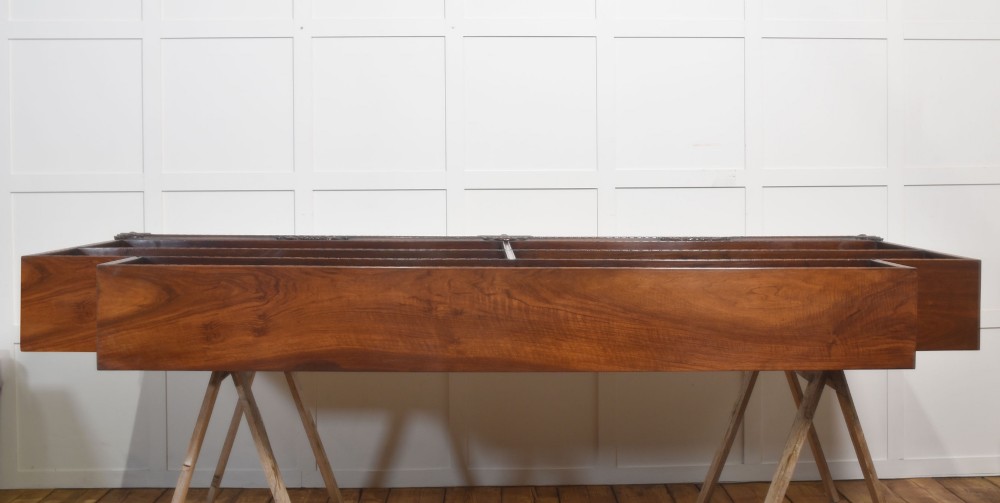 Large Walnut Stepped Open Bookcase View VII