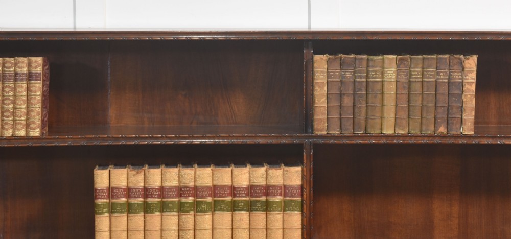 Large Walnut Stepped Open Bookcase View IX