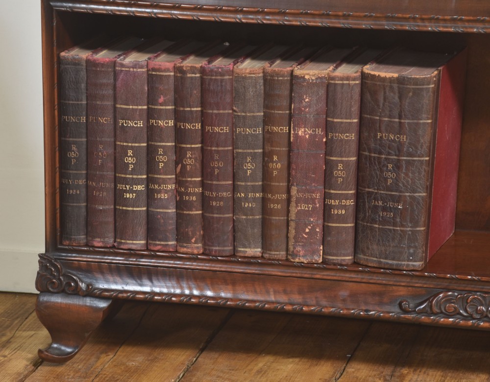 Large Walnut Stepped Open Bookcase View XI