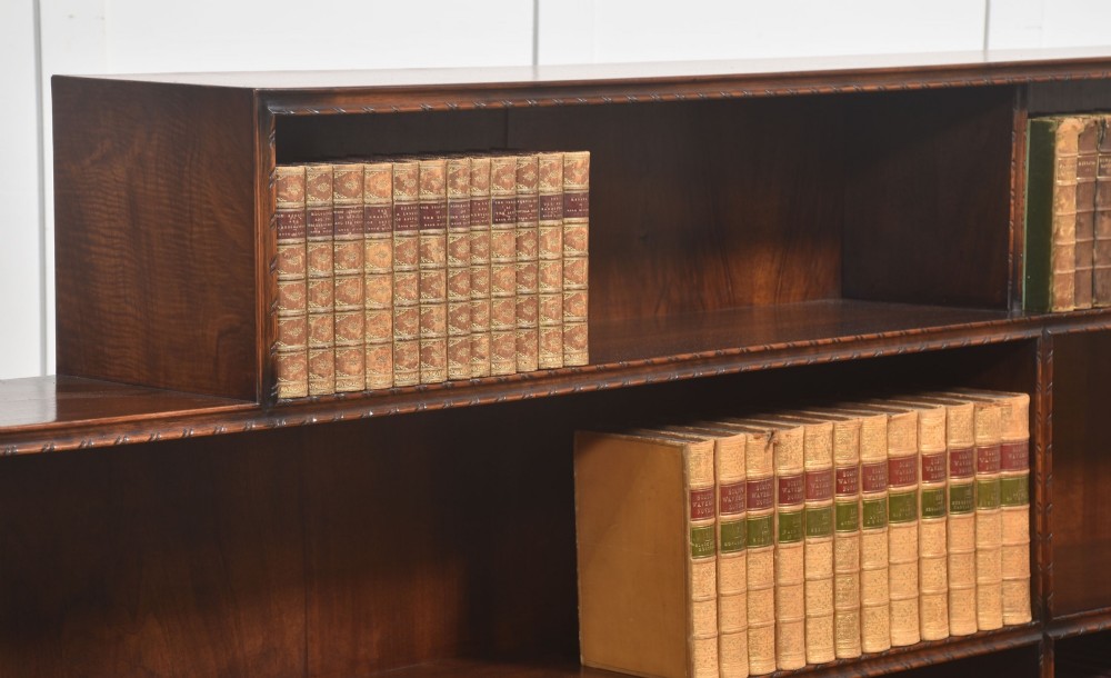 Large Walnut Stepped Open Bookcase View XIV