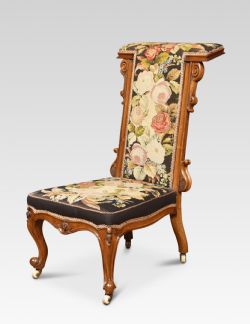 WALNUT FRAMED NURSING CHAIR