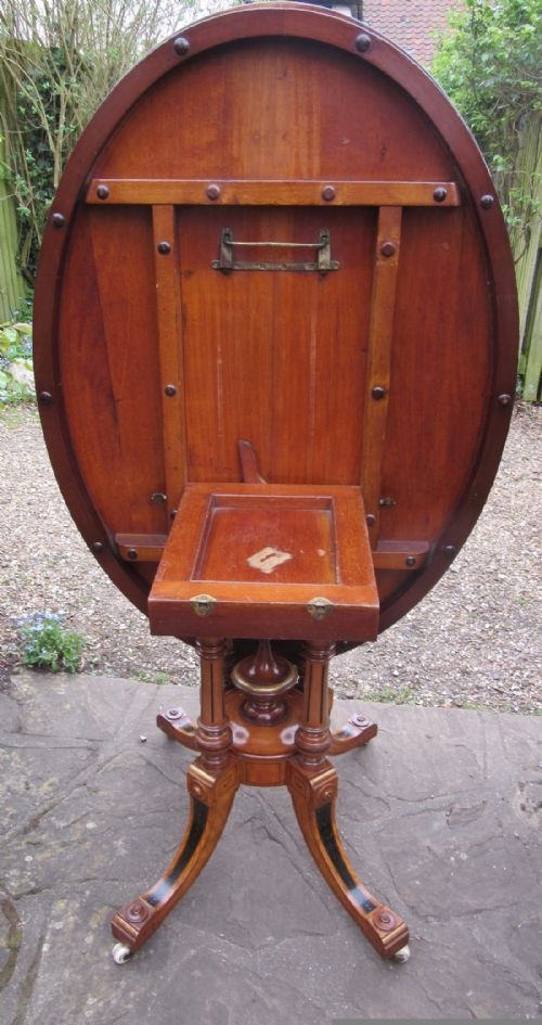 FINE SATIN BIRCH CENTRE TABLE OR LOO TABLE C1880 - ADDITIONAL PHOTO 3
