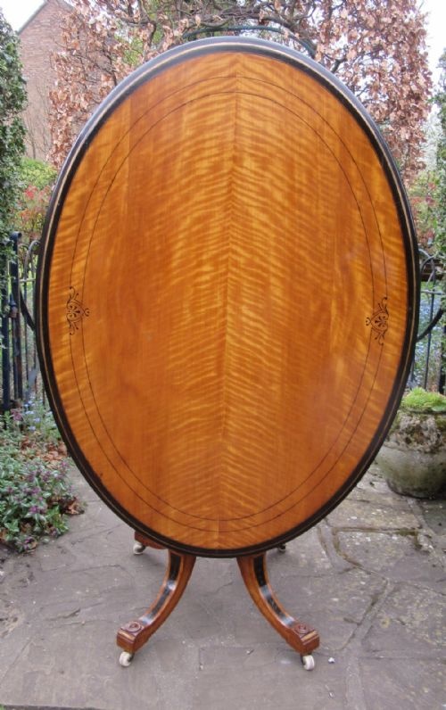 FINE SATIN BIRCH CENTRE TABLE OR LOO TABLE C1880 - ADDITIONAL PHOTO 6